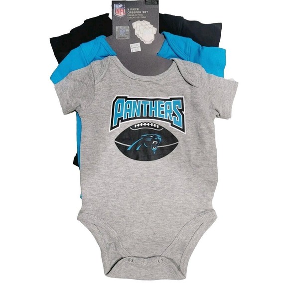 Infant Carolina Panthers 3-pack Game On Bodysuit Set 3-6M - Picture 5 of 8